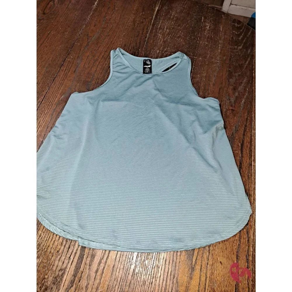 Medium Avia Sleeveless Racerback Open Side Green Blue Tank Top Muscle Shirt Top